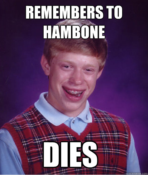 Remembers to Hambone Dies  Bad Luck Brian