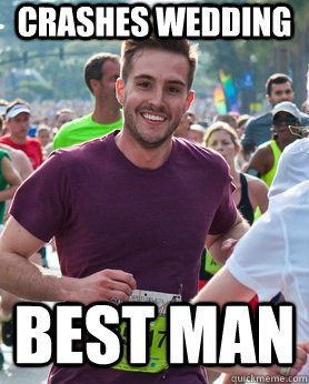 crashes wedding best man  Ridiculously photogenic guy