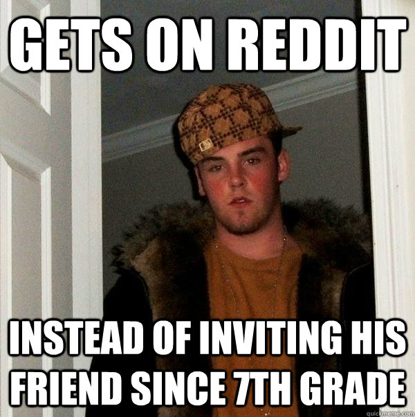 gets on reddit instead of inviting his friend since 7th grade  FIFA Scumbag Steve