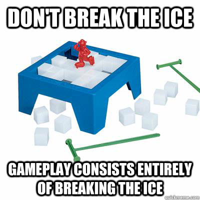 DON'T BREAK THE ICE Gameplay consists entirely of breaking the ice - DON'T BREAK THE ICE Gameplay consists entirely of breaking the ice  Childhood Game Confusion