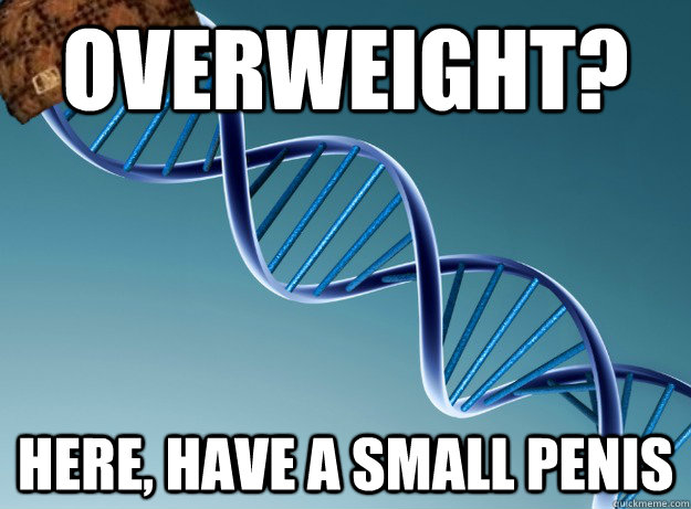 Overweight? Here, have a small penis  Scumbag Genetics