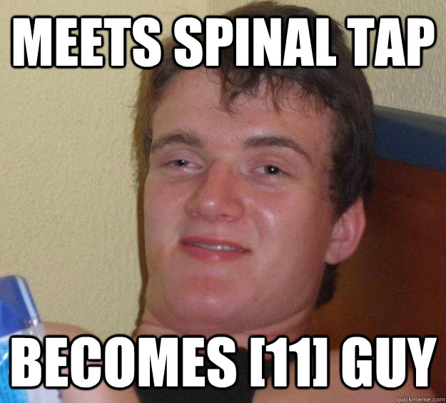 Meets Spinal Tap Becomes [11] guy - Meets Spinal Tap Becomes [11] guy  10 Guy