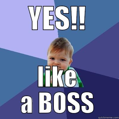 YES!! LIKE A BOSS Success Kid