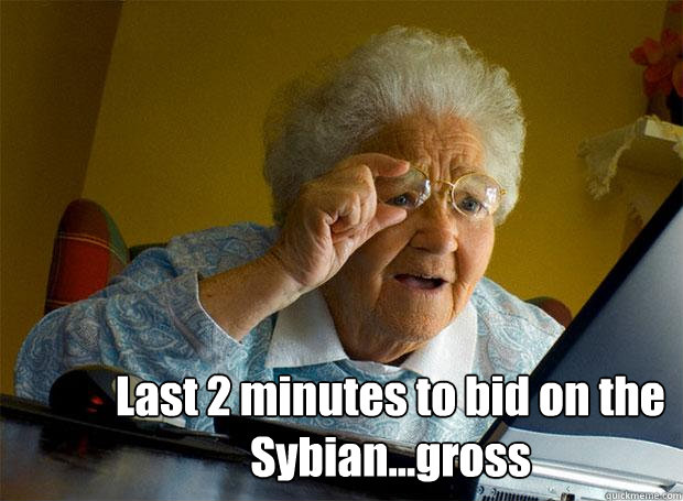  Last 2 minutes to bid on the Sybian...gross  Grandma finds the Internet