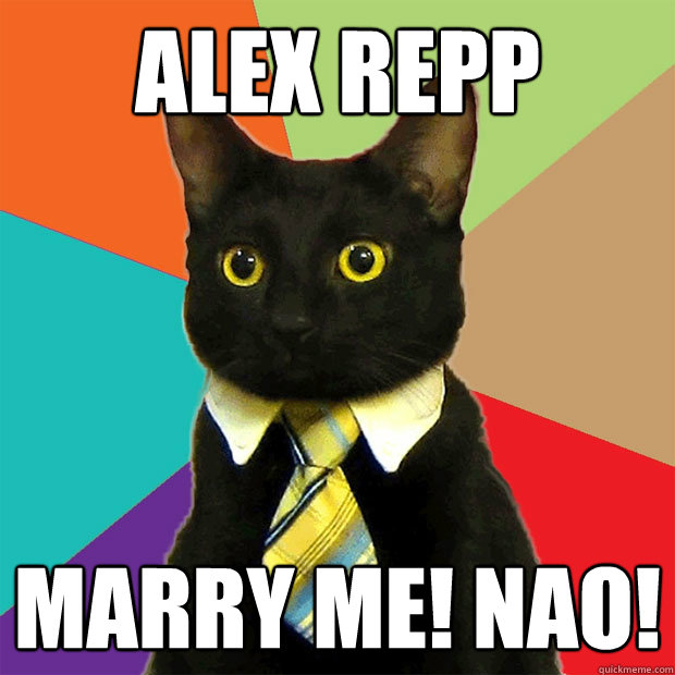 Alex repp Marry me! nao!  Business Cat