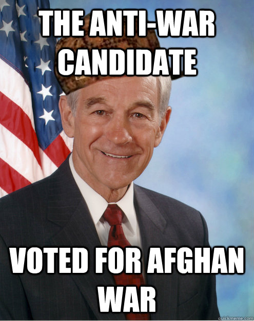 The anti-war candidate Voted for Afghan war  