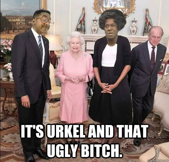  IT'S URKEL AND THAT UGLY BITCH.  