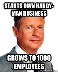 starts own handy-man business grows to 1000 employees  Good Guy Gary Johnson