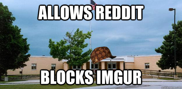 Allows reddit blocks imgur   Scumbag School