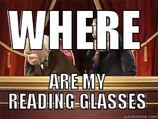 Statler and Waldorf - WHERE ARE MY READING GLASSES Misc