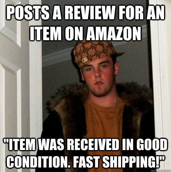 Posts a review for an item on Amazon 