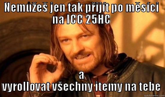 NEMŮŽEŠ JEN TAK PŘIJÍT PO MĚSÍCI NA ICC 25HC A VYROLLOVAT VŠECHNY ITEMY NA TEBE Boromir