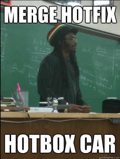 merge hotfix hotbox car
  Rasta Science Teacher