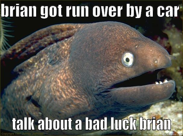 BRIAN GOT RUN OVER BY A CAR   TALK ABOUT A BAD LUCK BRIAN Bad Joke Eel