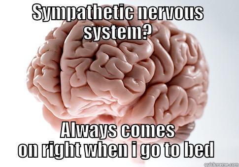 SYMPATHETIC NERVOUS SYSTEM? ALWAYS COMES ON RIGHT WHEN I GO TO BED  Scumbag Brain