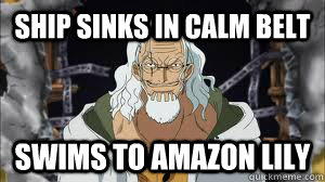 Ship sinks in calm belt swims to amazon lily  Crazy Dark King Rayleigh