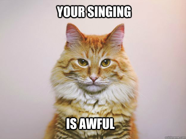 Your singing is awful  