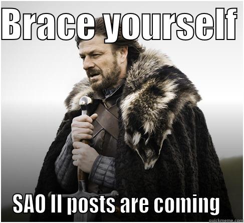 BRACE YOURSELF  SAO II POSTS ARE COMING   Misc