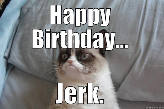 HAPPY BIRTHDAY... JERK. Grumpy Cat