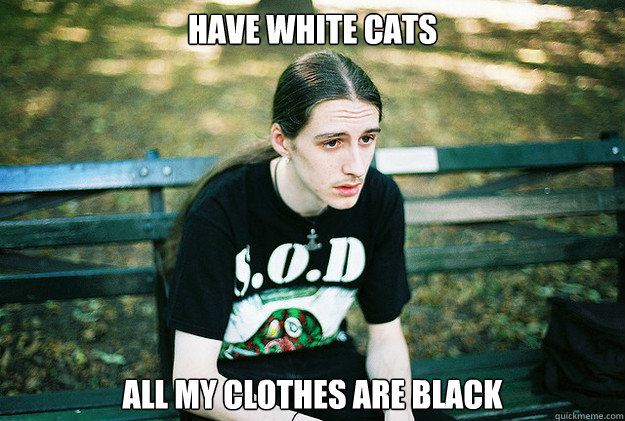 Have white cats all my clothes are black  First World Metal Problems