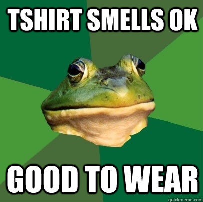 Tshirt Smells ok good to wear - Tshirt Smells ok good to wear  Foul Bachelor Frog