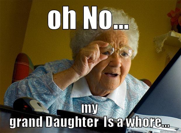 OH NO... MY GRAND DAUGHTER  IS A WHORE... Grandma finds the Internet