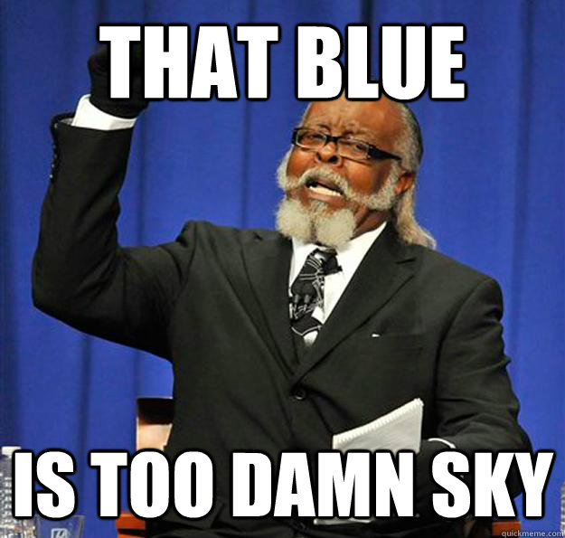 That blue Is too damn sky  Jimmy McMillan