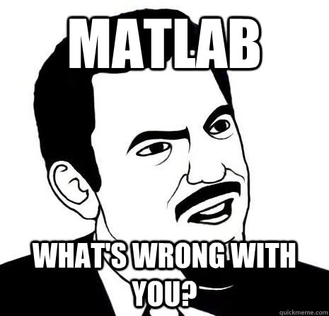 Matlab What's wrong with you? - Matlab What's wrong with you?  SeriouslyAre You Serious