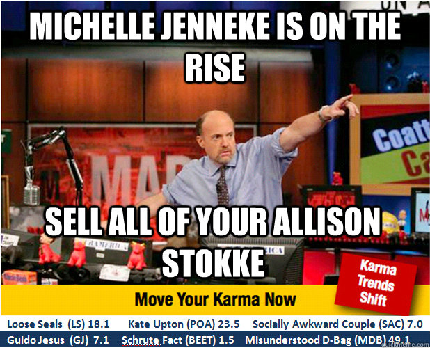 Michelle Jenneke is on the Rise Sell all of your Allison Stokke   Jim Kramer with updated ticker