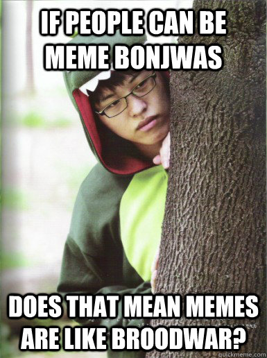 If people can be meme bonjwas Does that mean memes are like broodwar?  