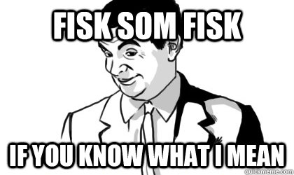 fisk som fisk if you know what i mean   if you know what i mean