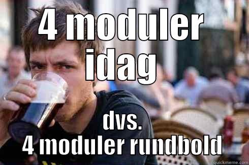 4 MODULER IDAG DVS. 4 MODULER RUNDBOLD Lazy College Senior