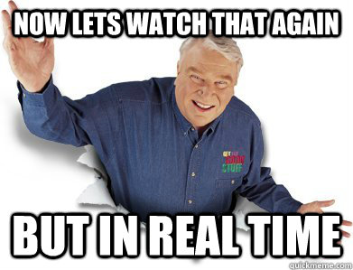 Now lets watch that again but in real time  John Madden Football