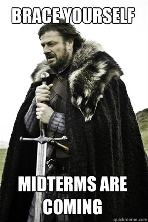 BRACE YOURSELF MIDTERMS ARE COMING  Ned Stark