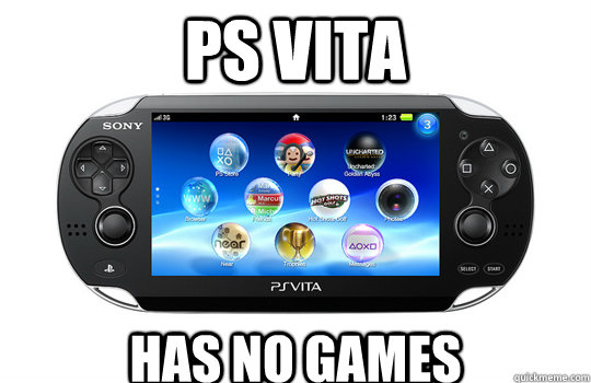 Ps vita  has no games  PS Vita