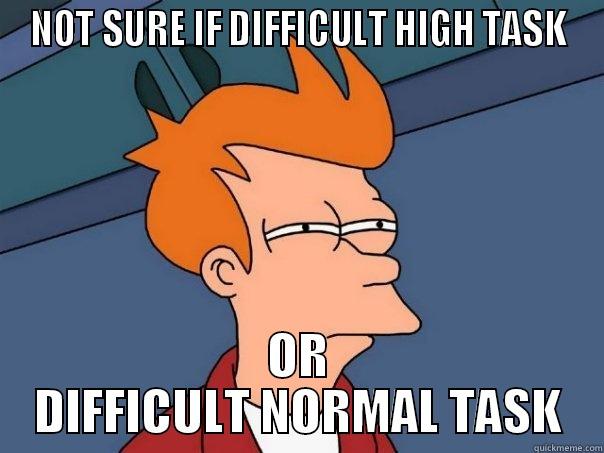 NOT SURE IF DIFFICULT HIGH TASK OR DIFFICULT NORMAL TASK Futurama Fry