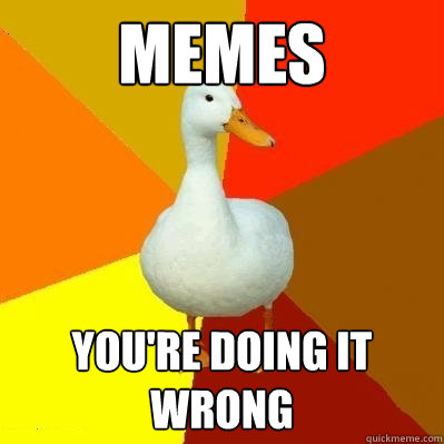 Memes You're doing it wrong  Tech Impaired Duck