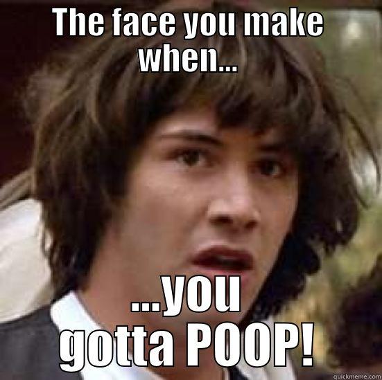 THE FACE YOU MAKE WHEN... ...YOU GOTTA POOP! conspiracy keanu