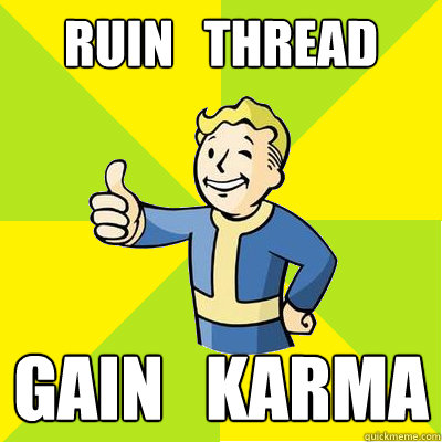 ruin   thread gain   karma  Fallout new vegas