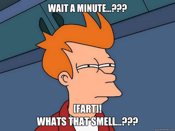 Wait a Minute...??? [Fart]!
Whats that Smell...???  Futurama Fry