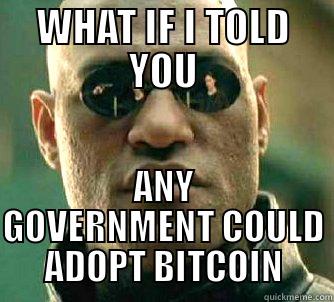 WHAT IF I TOLD YOU ANY GOVERNMENT COULD ADOPT BITCOIN Matrix Morpheus