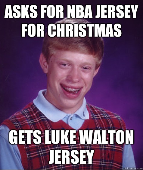 Asks for NBA jersey for Christmas Gets Luke Walton Jersey  Unlucky Brian