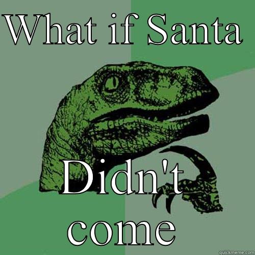 What if - WHAT IF SANTA  DIDN'T COME Philosoraptor