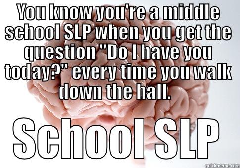 YOU KNOW YOU'RE A MIDDLE SCHOOL SLP WHEN YOU GET THE QUESTION 