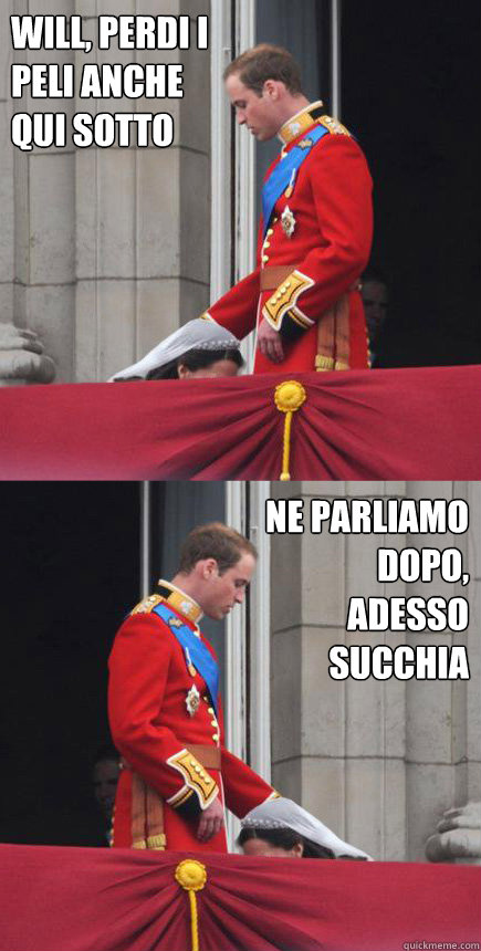 Will, PERDI i PELI anche qui sotto ne parliamo dopo,
adesso succhia  Royal Blow