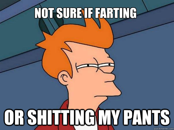 not sure if farting or shitting my pants - not sure if farting or shitting my pants  Futurama Fry