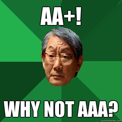 AA+! Why not AAA?  