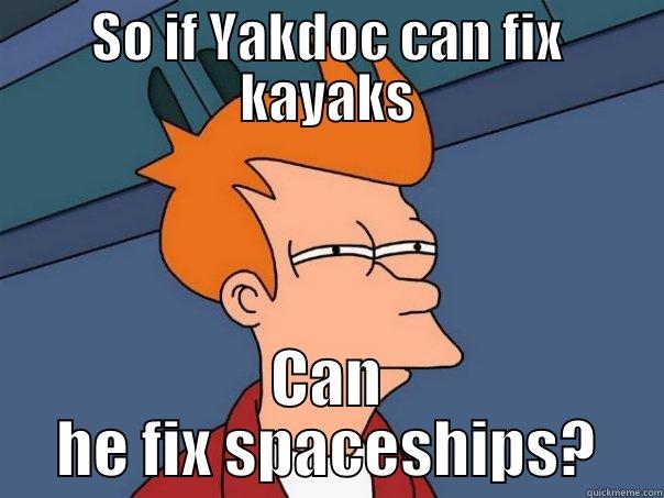 SO IF YAKDOC CAN FIX KAYAKS CAN HE FIX SPACESHIPS? Futurama Fry