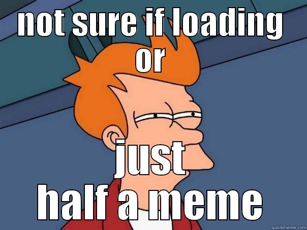 loading half a meme.... - NOT SURE IF LOADING OR JUST HALF A MEME Futurama Fry