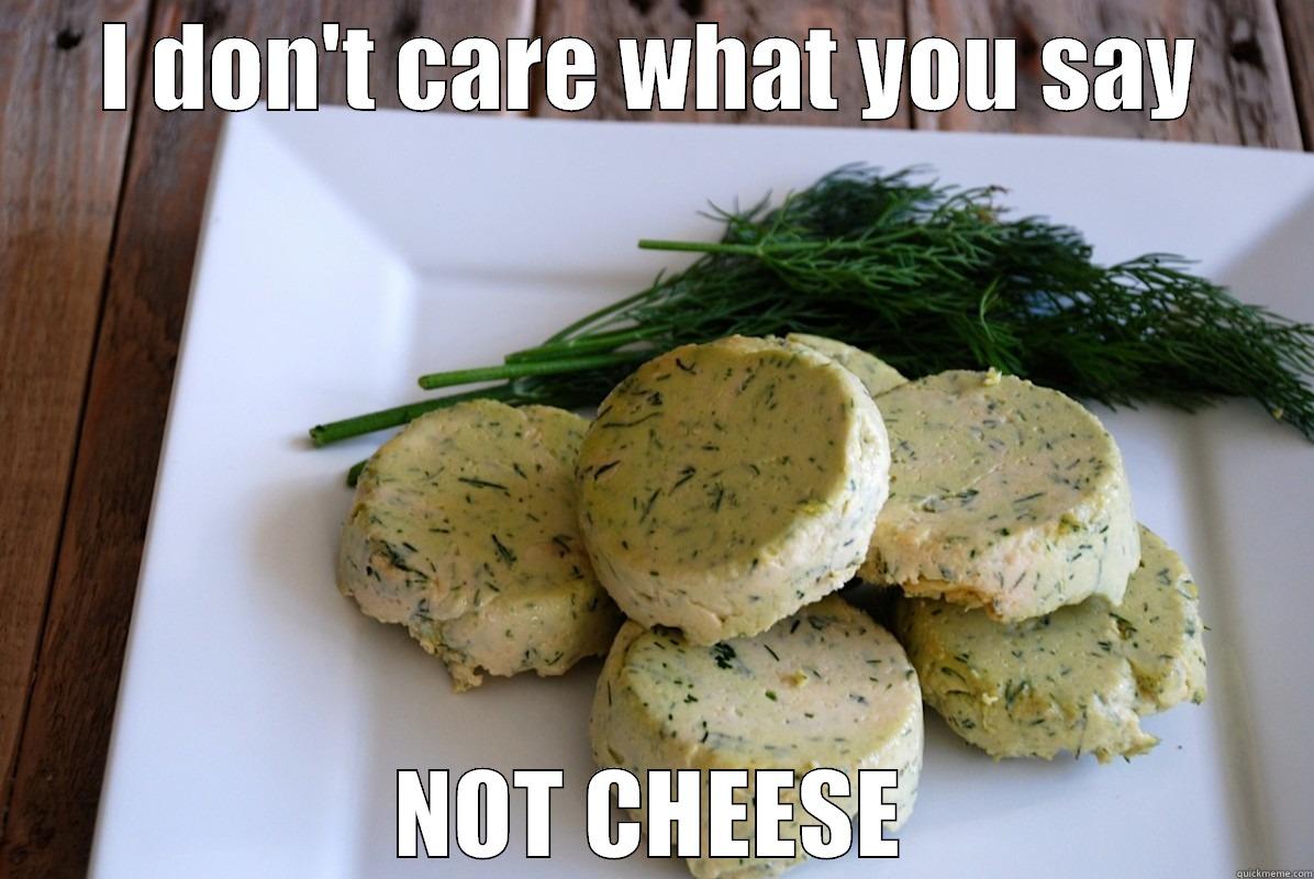 vegan cheese - I DON'T CARE WHAT YOU SAY NOT CHEESE Misc